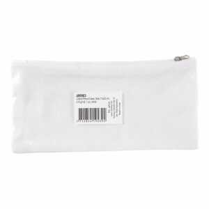 Mäppchen 11x23cm weiß Reißverschluss, 100% Baumwolle 210g/qm