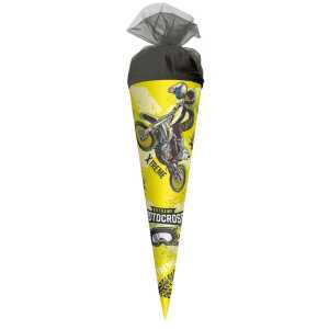 Motiv-Schultüte Extreme Motocross 35cm rund Tüllverschluss