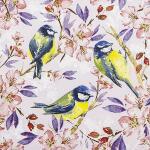 Motivserviette 33x33cm HOME F. 212306 3lag Vögel