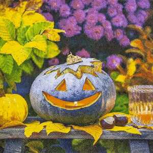 Servietten 33x33cm Happy Pumpkin FSC-Mix