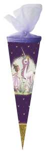 Nestler Schultüte Tüllv. 50 cm rund EinhornPrinzs