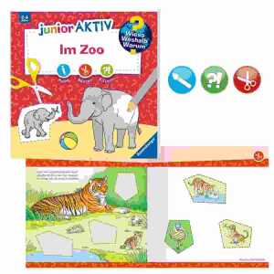 Wieso? Weshalb? Warum? junior Im Zoo, Malen, Rätseln,