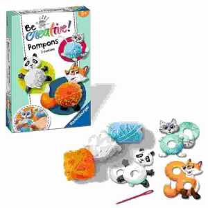 Bastelset Be Creative! BC Pompon Animals, zum Basteln von 3 Pompons