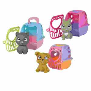 Pamper Petz Mini sortiert, 3 verschiedene Tiere mit Transportbox,