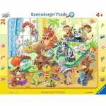 Rahmenpuzzle 24 Teile Im Tierkindergarten, ab 4 Jahren,,...