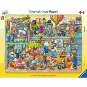 Rahmenpuzzle Tierischer Spielzeugladen, ab 4 Jahren,, Ravensburger