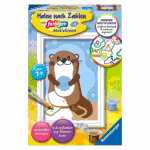 Malen nach Zahlen Serie F Fröhlicher Otter,
