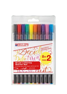 Edding Pinselstift 1340 10er-Set sortierte BTS