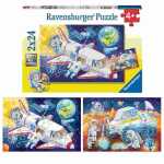 Puzzle 2x 24 Teile Reise durch den Weltraum, ab 4 Jahren,...