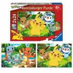 Puzzle 2x 24 Teile Pikachu und seine Freunde, ab 5 Jahren