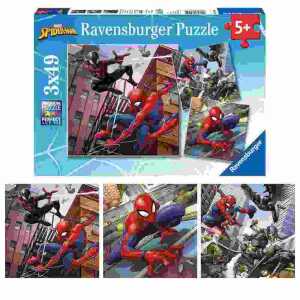 Puzzle 3x 49 Teile SPIDER-MAN, ab 5 Jahren,, Ravensburger