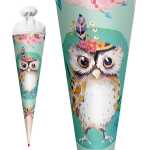 Roth Schultüte 70cm rund Eule Lieselotte