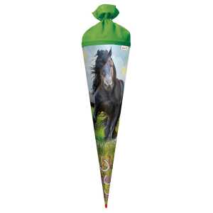 Motiv-Schultüte Power Horse 70cm rund Filzverschluss