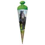 Motiv-Schultüte Power Horse 70cm rund Filzverschluss