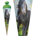 Motiv-Schultüte Power Horse 70cm rund Filzverschluss