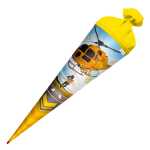 Motiv-Schultüte Helikopter 70cm rund Filzverschluss