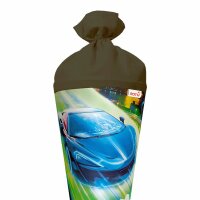 Motiv-Schultüte Racing 70cm rund Filzverschluss