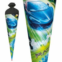 Motiv-Schultüte Racing 70cm rund Filzverschluss