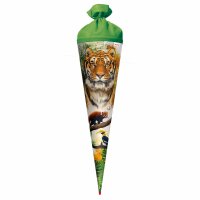 Motiv-Schultüte Tiger 70cm rund Filzverschluss