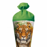 Motiv-Schultüte Tiger 70cm rund Filzverschluss