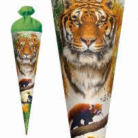 Motiv-Schultüte Tiger 70cm rund Filzverschluss