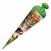 Motiv-Schultüte Tiger 70cm rund Filzverschluss