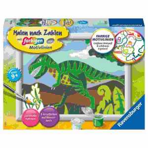 Malen nach Zahlen Serie E Hungriger Dinosaurier,