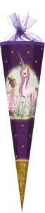 Nestler Schultüte Tüllv. 85 cm 6-eckig EinhornPrinzs