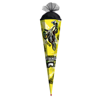 Motiv-Schultüte Extreme Motocross 85cm eckig Tüllverschluss