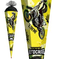 Motiv-Schultüte Extreme Motocross 85cm eckig Tüllverschluss