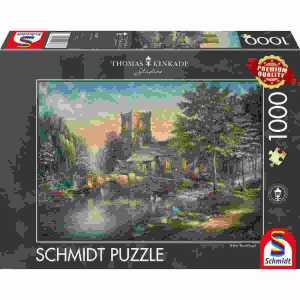Puzzle Kinkade Willow Wood Chapel 1000 Teile, Schmidt Spiele