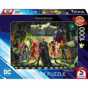 Puzzle Kinkade DC The Justice League 1000 Teile, Schmidt Spiele
