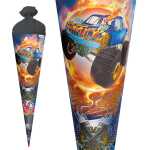 Roth Schultüte 70cm rund Monstertruck Fire Folie