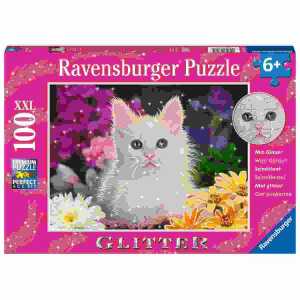 Puzzle 100 Teile Glitzerkatze, ab 6 Jahren,, Ravensburger