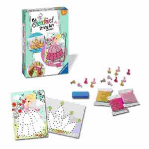 Bastelset Be Creative! String Art Princess, mit Kunstoffpins und Fäden