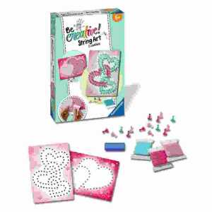 Bastelset Be Creative! String Art Heart, mit Kunstoffpins und Fäden,