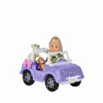Evi LOVE Safari 12cm, mit coolem Jeep, Rucksack, Baby...