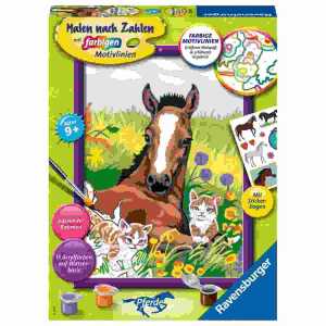 Malen nach Zahlen Serie D Süße Tierkinder,