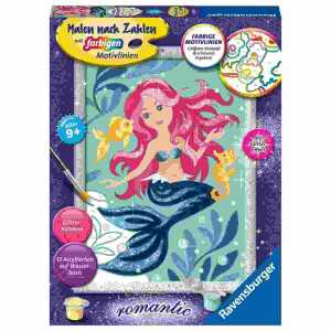 Malen nach Zahlen Serie D Meerjungfrau mit Glitter,