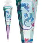 Roth Schultüte 85cm eckig Drachenliebe Glitter