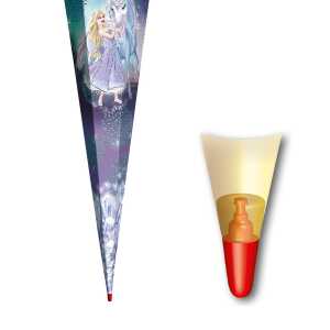 Roth Schultüte 85cm eckig Königin im Eis Glitter u Glitzerborte