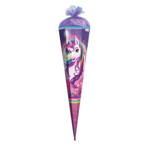 Roth Schultüte 85cm eckig Einhornportrait Glitter