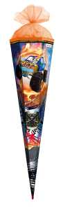 Schultüte Monstertruck Fire 85cm eckig Folie und Spezialborte