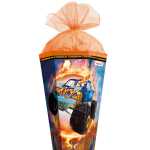 Schultüte Monstertruck Fire 85cm eckig Folie und Spezialborte