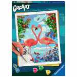 Malen nach Zahlen CreArt Flamingo Love, Serie Trend C,