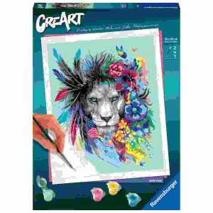 Malen nach Zahlen CreArt Boho Lion, Serie Trend C,