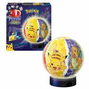 Puzzle 3D 72 Teile Nachtlicht Pokémon, inklusive Leuchtsockel