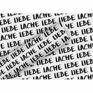 Geschenkpapier 70cmx2m Kraft ws. Lebe, Liebe