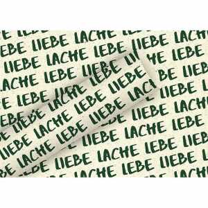 Geschenkpapier 70cmx1,5m Gras Lebe, Liebe grün