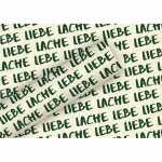 Geschenkpapier 70cmx1,5m Gras Lebe, Liebe grün